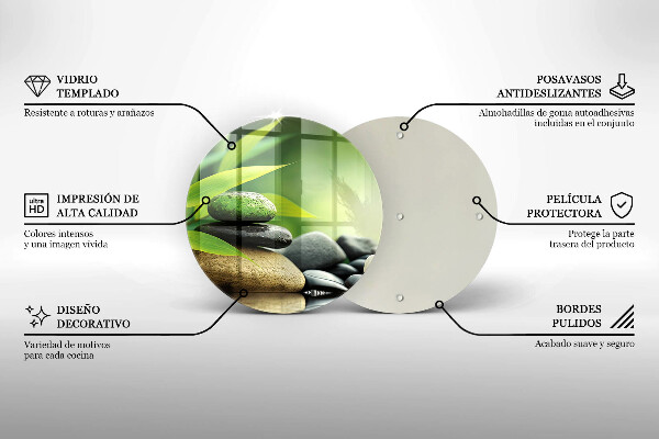 Tábua cozinha Pedras de bambu zen