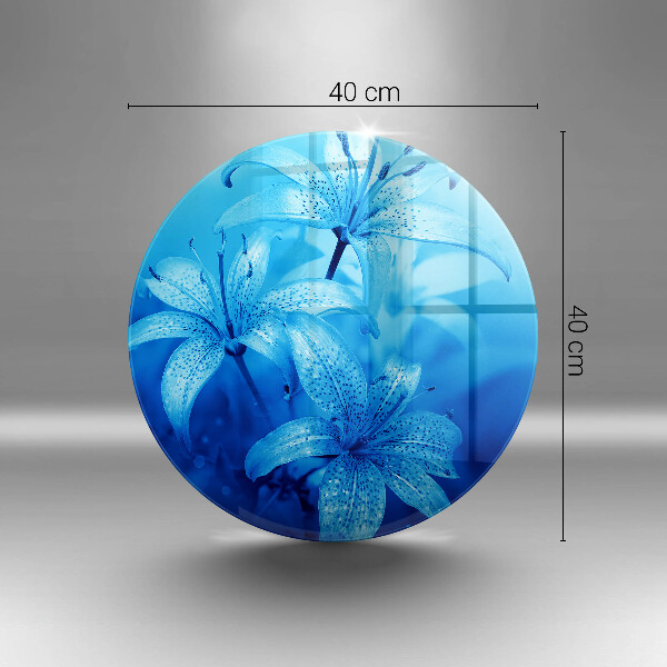 Tábua para corte Flores azuis