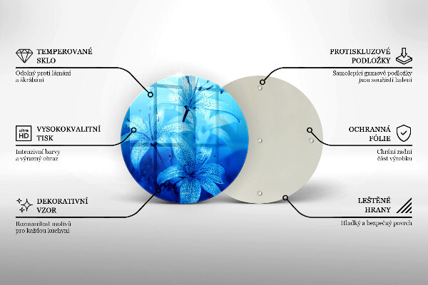 Tábua para corte Flores azuis