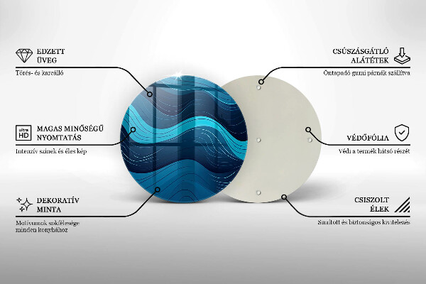 Tábua de cortar alimentos Ondas abstratas