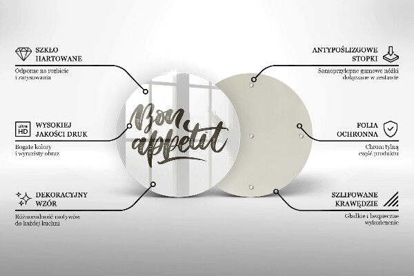 Tábua de corte A inscrição Bon Appetit