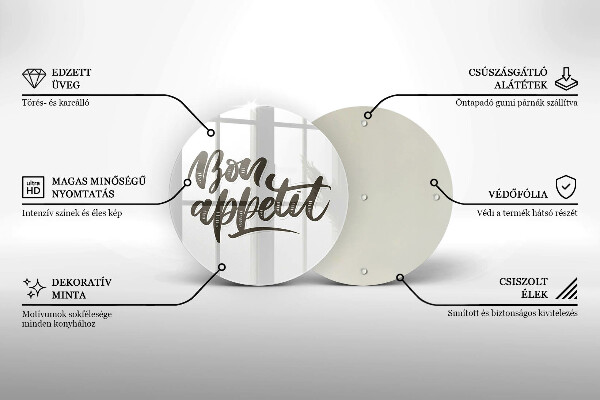 Tábua de corte A inscrição Bon Appetit