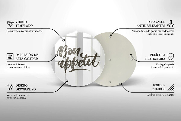 Tábua de corte A inscrição Bon Appetit