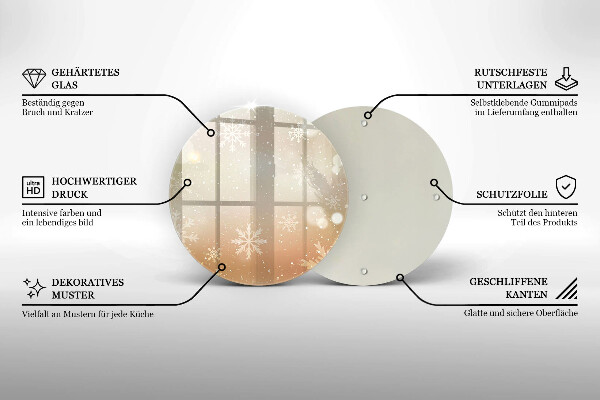Tábua cozinha Flocos de neve