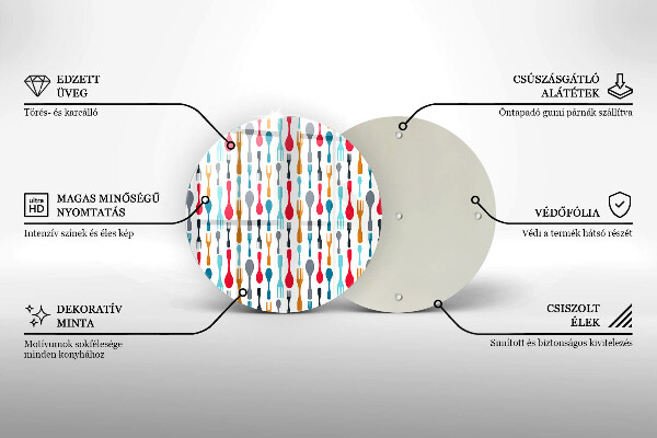 Tábua para corte Ilustração de uma colher