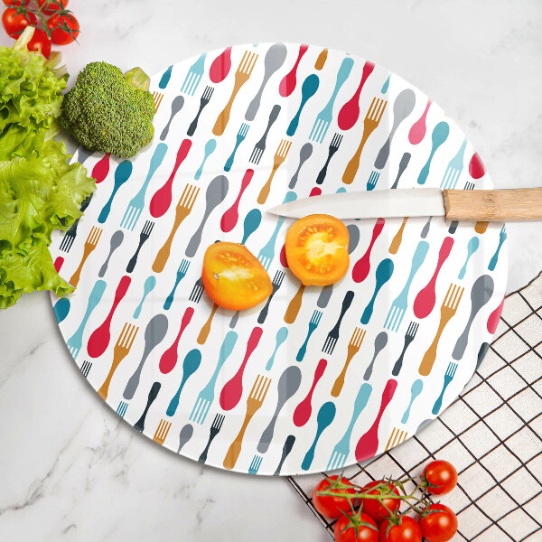 Tábua para corte Ilustração de uma colher