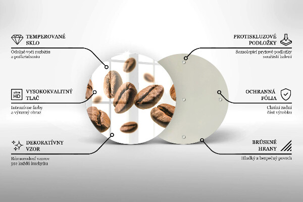 Tábua de cortar alimentos Grãos de café