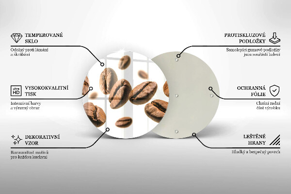 Tábua de cortar alimentos Grãos de café