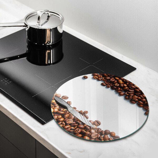 Tábua de corte de vidro Grãos de café