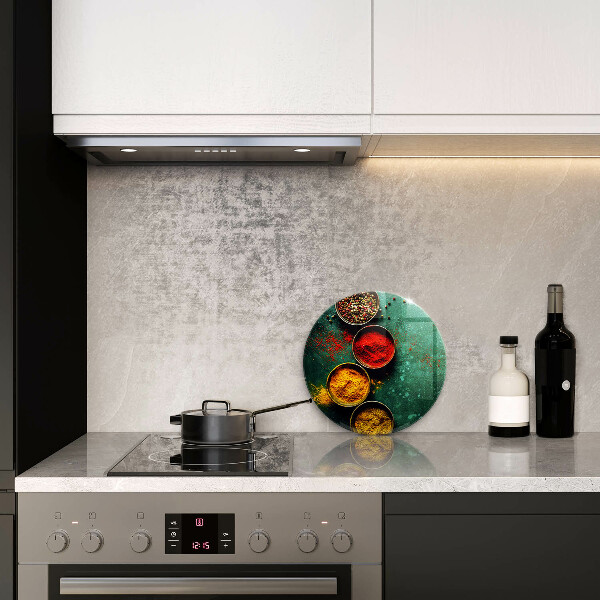 Tábua de cortar de vidro Especiarias orientais