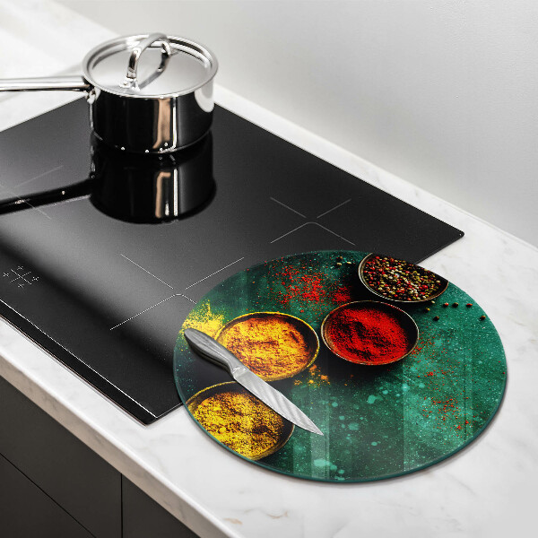 Tábua de cortar de vidro Especiarias orientais