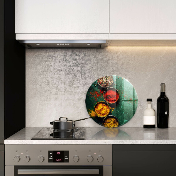 Tábua de cortar de vidro Especiarias orientais