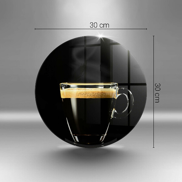 Tábua cozinha Um copo de café preto