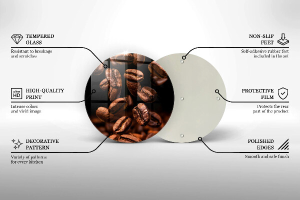 Tábua para cozinha Grãos de café marrons