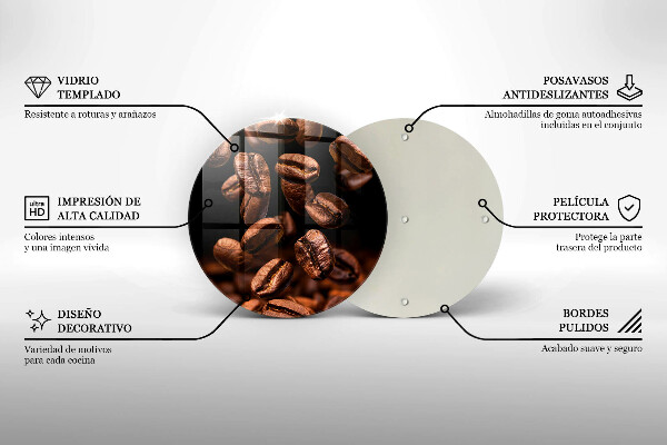 Tábua para cozinha Grãos de café marrons