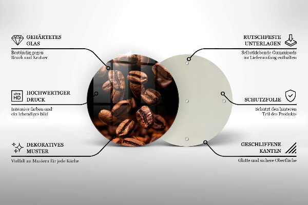 Tábua para cozinha Grãos de café marrons