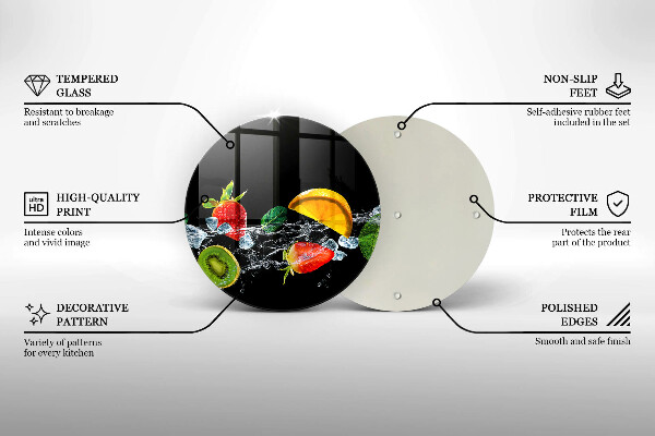 Tábua de cortar alimentos Fruta na água