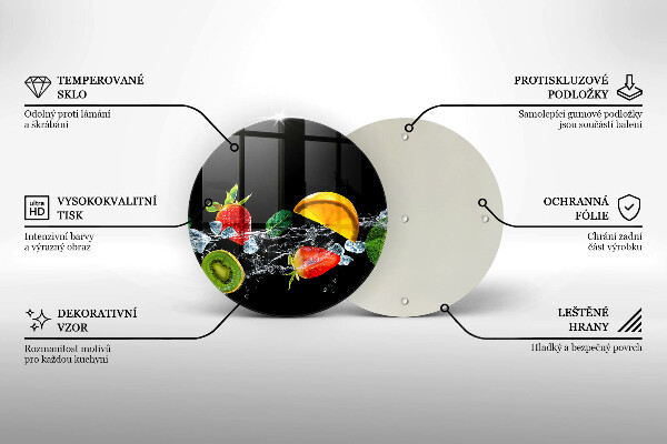 Tábua de cortar alimentos Fruta na água