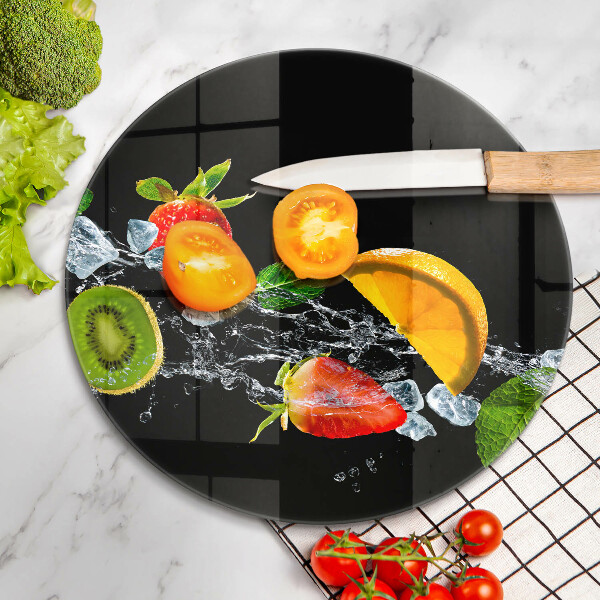 Tábua de cortar alimentos Fruta na água