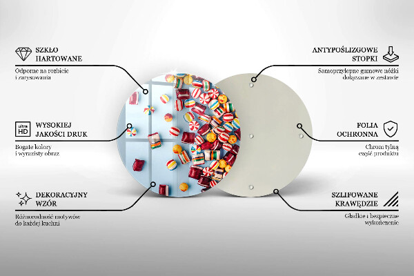 Tábua de corte Doces coloridos