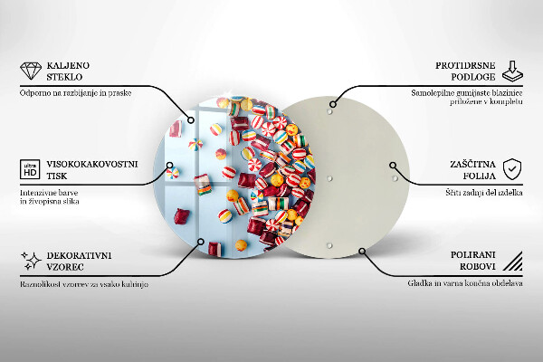 Tábua de corte Doces coloridos