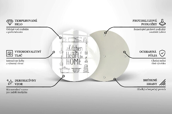 Tábua de vidro Inscrição, frase