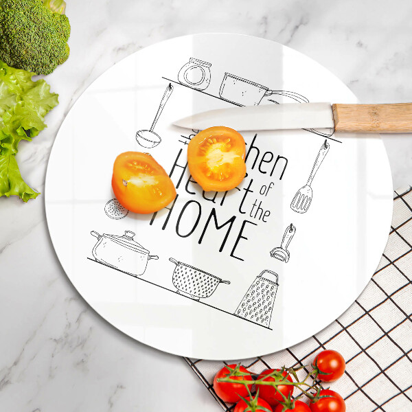 Tábua de vidro Inscrição, frase