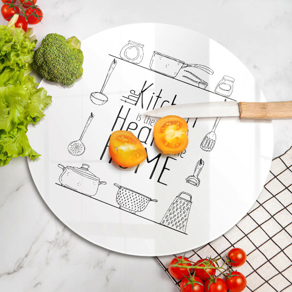 Tábua de vidro Inscrição, frase