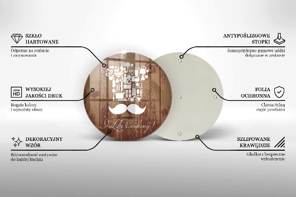 Tábua de cortar alimentos A inscrição eu gosto de cozinhar