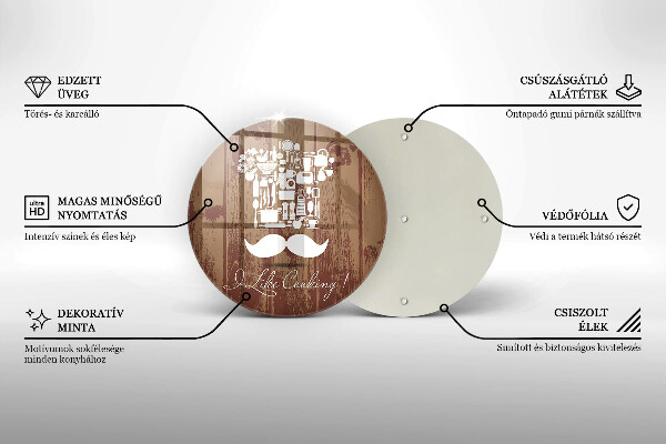 Tábua de cortar alimentos A inscrição eu gosto de cozinhar