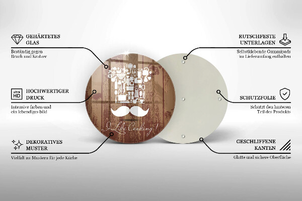Tábua de cortar alimentos A inscrição eu gosto de cozinhar