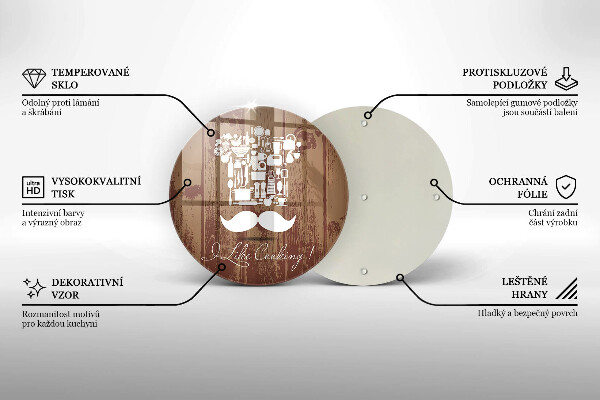 Tábua de cortar alimentos A inscrição eu gosto de cozinhar
