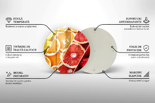 Tábua de cortar de vidro Frutas coloridas