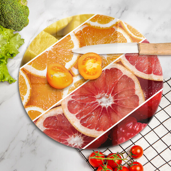 Tábua de cortar de vidro Frutas coloridas