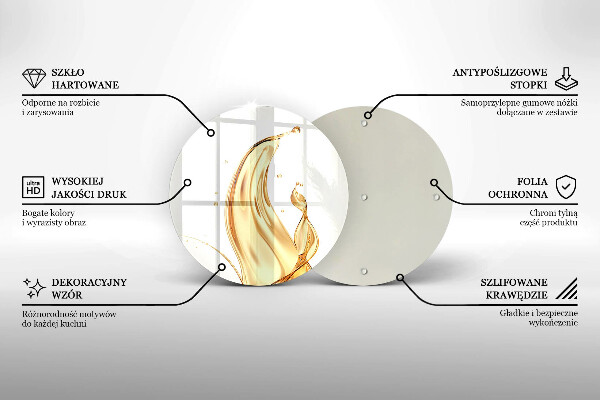 Tábua de corte de vidro Azeite