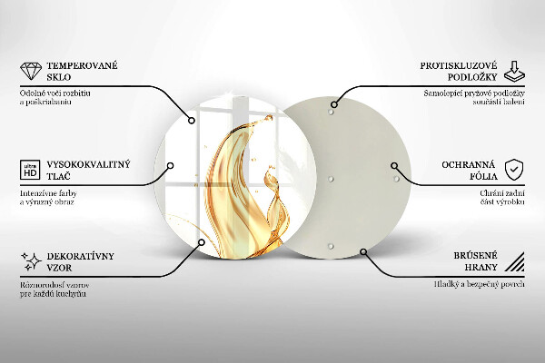 Tábua de corte de vidro Azeite