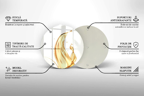 Tábua de corte de vidro Azeite