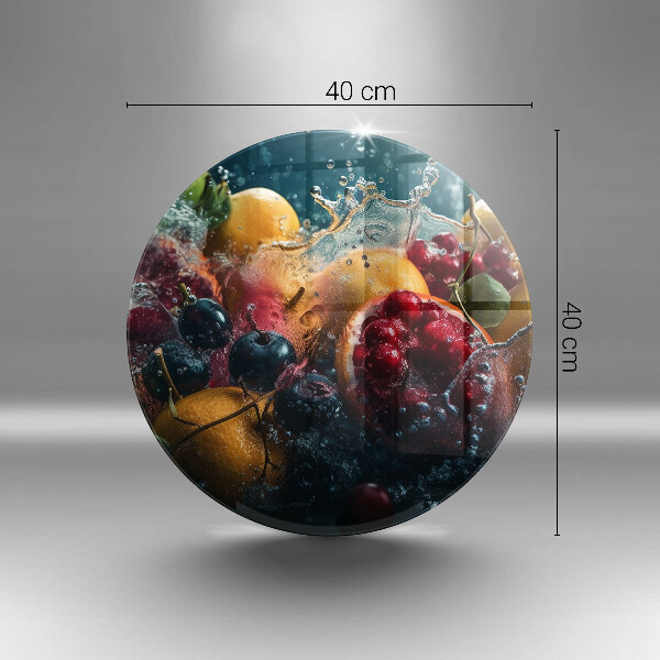 Tábua de cortar de vidro Fruta na água