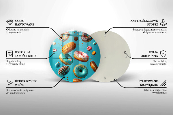 Tábua para cozinha Donuts coloridos