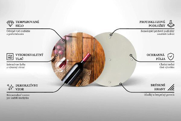 Tábua de cortar alimentos Uma garrafa de vinho tinto