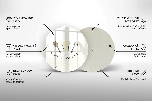 Tábua de corte de vidro Mestre da Cozinha