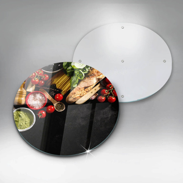 Tábua para cozinha Ingredientes e especiarias italianas