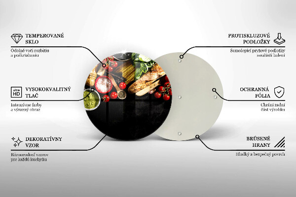 Tábua para cozinha Ingredientes e especiarias italianas