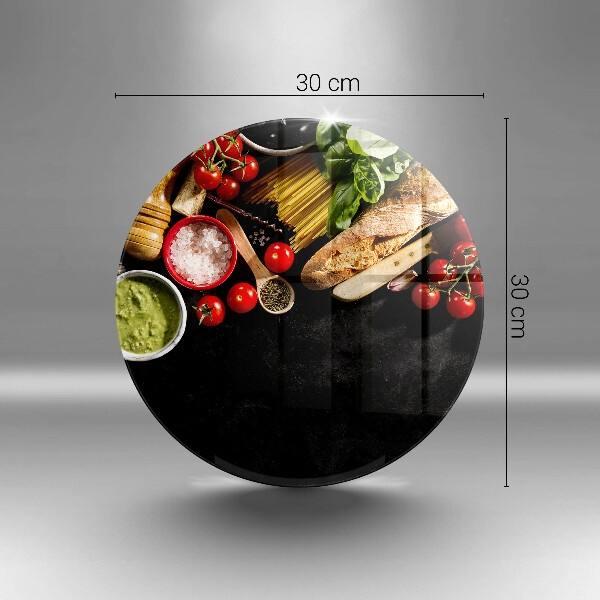 Tábua para cozinha Ingredientes e especiarias italianas