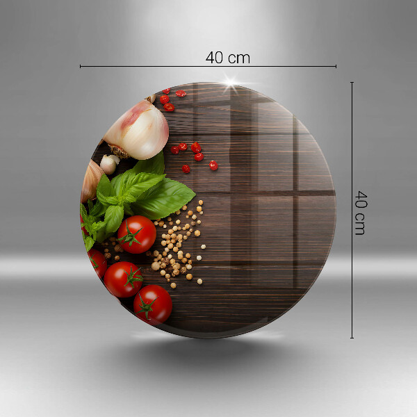 Tábua de vidro Vegetais na mesa