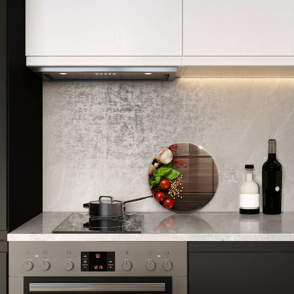 Tábua de vidro Vegetais na mesa