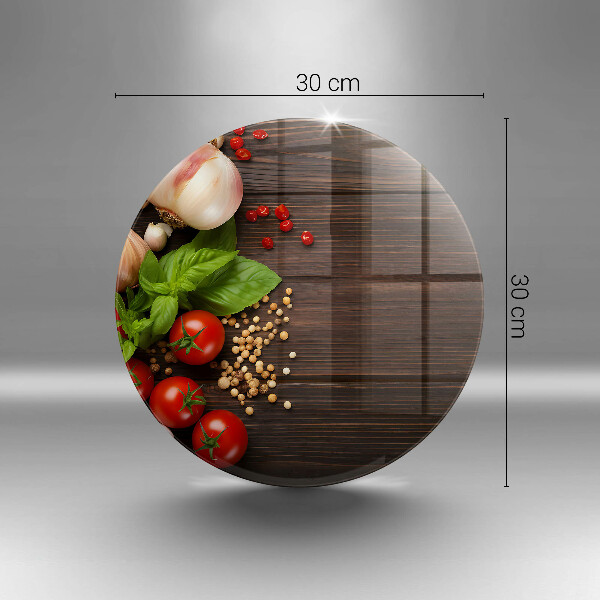 Tábua de vidro Vegetais na mesa