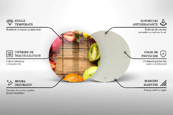 Tábua de cortar de vidro Fruta fresca
