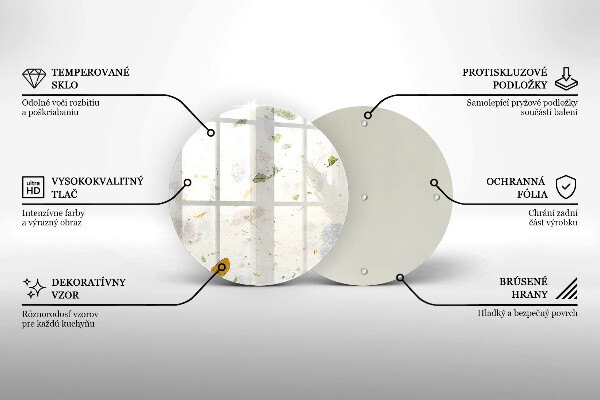 Tábua de vidro Folhas caindo