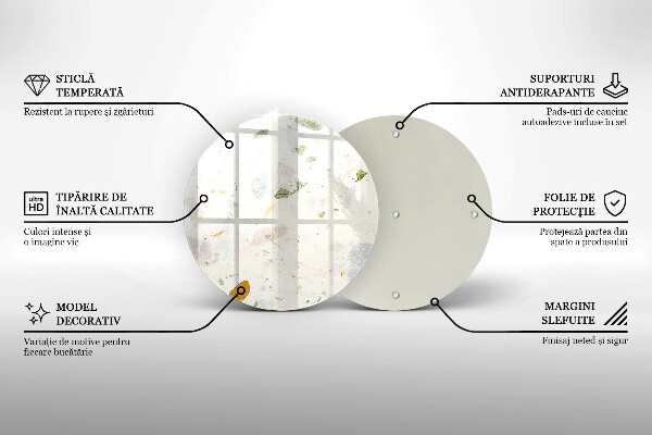 Tábua de vidro Folhas caindo